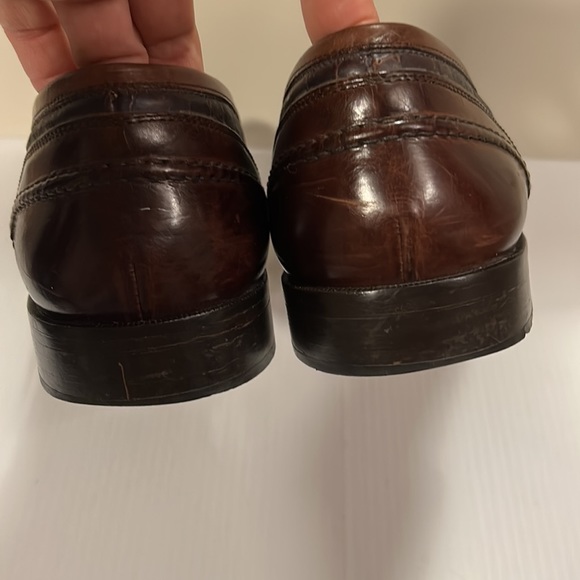 JOHNSTON & MURPHY Size 11 M BROWN CELLINI CROCODILE TASSEL LOAFERS size 10.5 N - Picture 9 of 17